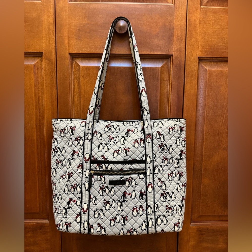 Vera Bradley Vera Tote - Playful Penguins Gray